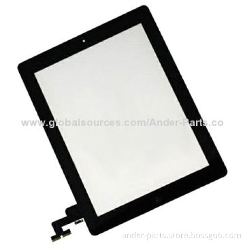 Front Panel Touchscreen Glass Digitizer + Home Button Assembly for iPad 2, Black and White